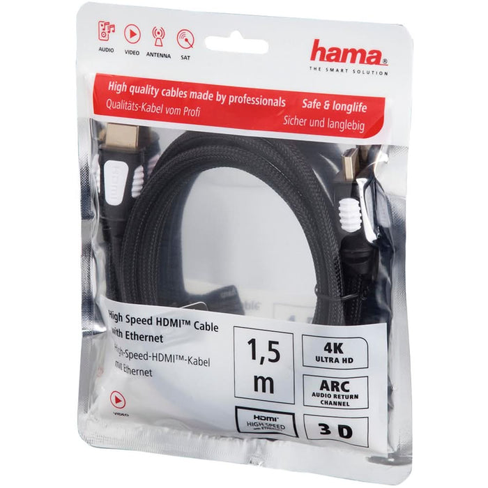 Cablu HDMI HAMA 56576, 1.5m, placat cu aur, negru WALTI