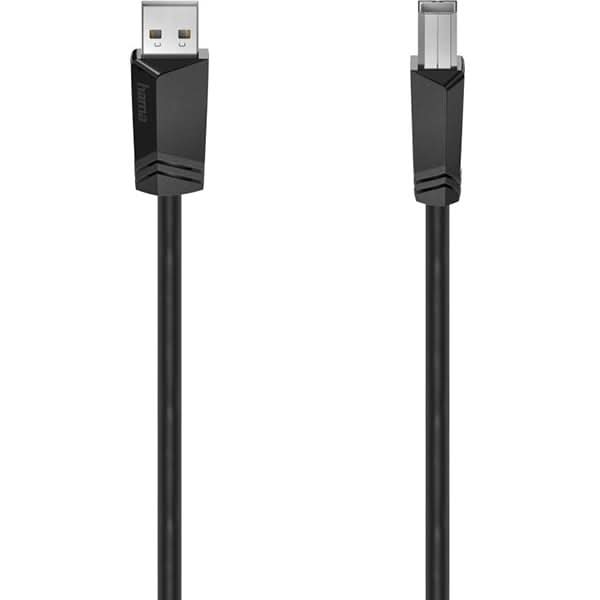 Cablu USB 2.0 A - USB B HAMA 200604, 5m, negru WALTI
