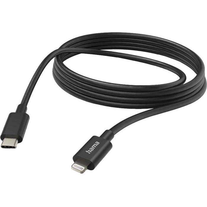 Cablu date HAMA 201599, USB-C - Lightning, 3m, negru WALTI