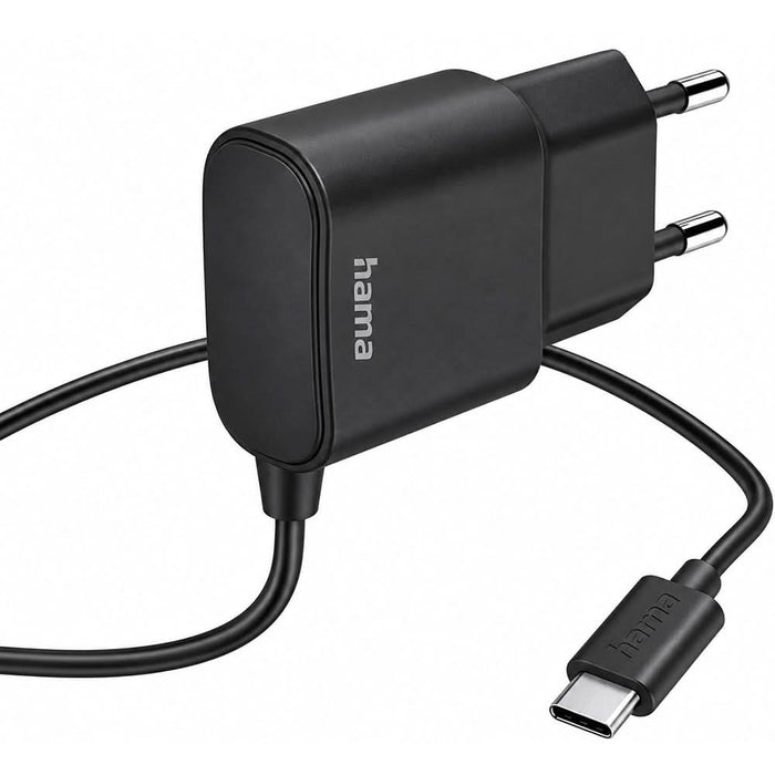 Incarcator retea HAMA 201618, 1xUSB-C, 12W, cablu USB-C, negru - WALTI WALTI