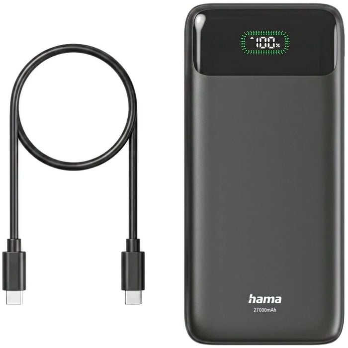 Baterie externa HAMA PD27-W65, 27000 mAh, 2xUSB-C, 1xUSB-A, gri - WALTI WALTI