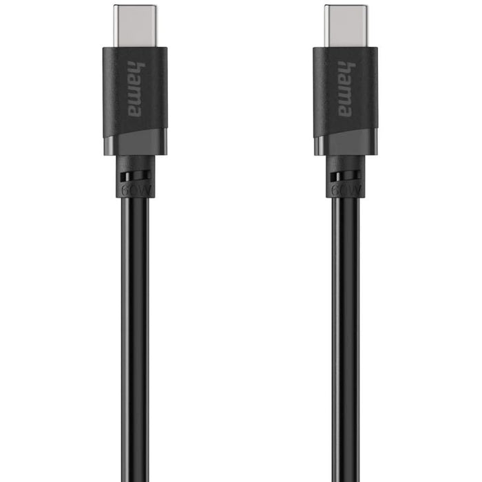 Cablu date HAMA 201808, USB-C - USB-C, 2m, negru - WALTI WALTI