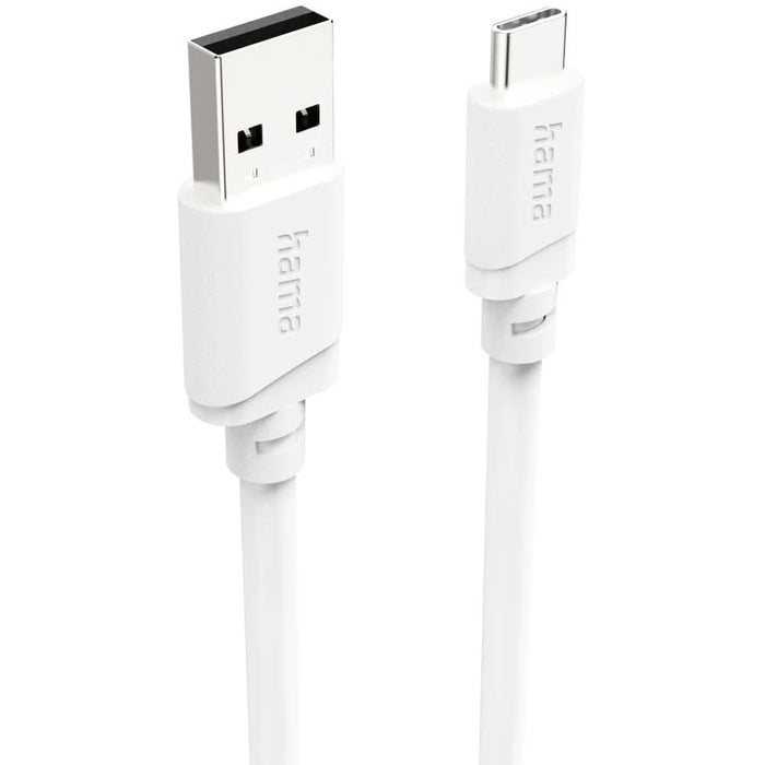 Cablu date HAMA 201813, USB-A - USB-C, 2m, alb - WALTI WALTI