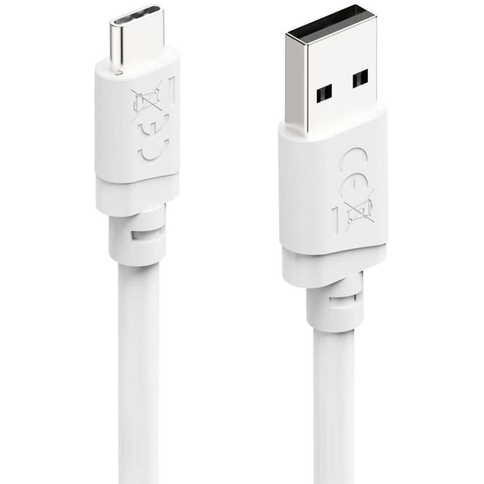 Cablu date HAMA 201813, USB-A - USB-C, 2m, alb - WALTI WALTI