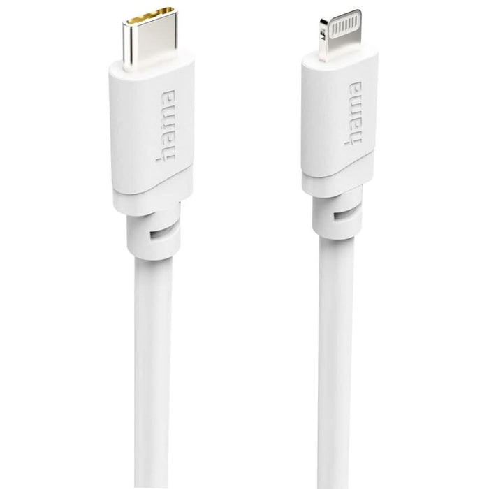 Cablu date HAMA 201817, USB-C - Lightning, 3m, alb - WALTI WALTI
