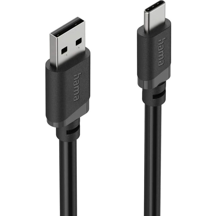 Cablu date HAMA 201818, USB-A - USB-C, 0.5m, negru WALTI