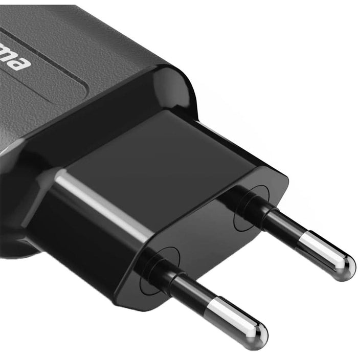 Incarcator retea HAMA 201971, 2x USB-A, 12W, negru WALTI