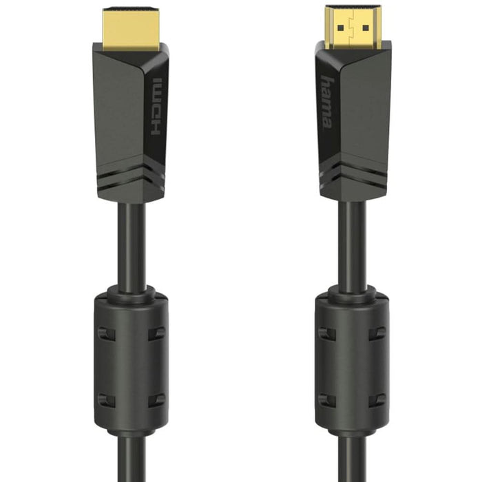 Cablu HDMI Ethernet HAMA 205009, 10m, 4K, placat aur, negru WALTI