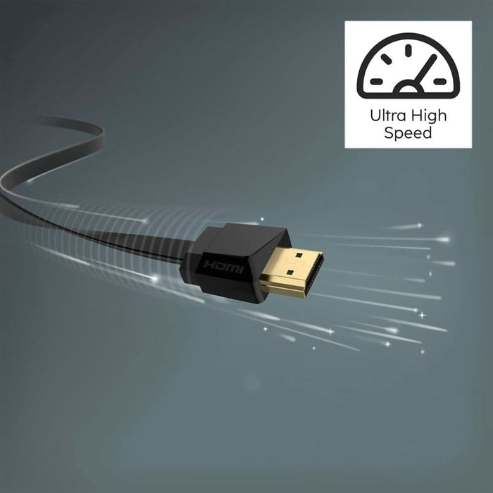 Cablu HDMI Ethernet HAMA 205013, 1.5m, 4K HDR, placat aur, negru WALTI