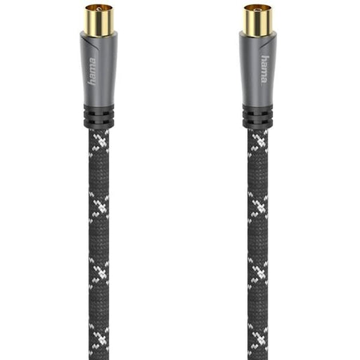 Cablu video Coaxial HAMA 205071, 3m, 120dB, placat aur, negru-gri - WALTI WALTI