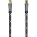Cablu video Coaxial HAMA 205071, 3m, 120dB, placat aur, negru-gri - WALTI WALTI