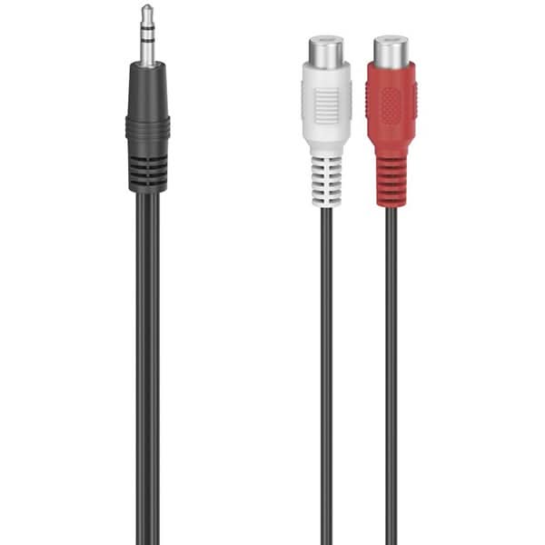 Adaptor audio Jack 3.5mm - RCA HAMA 205185, 0.1m, negru WALTI