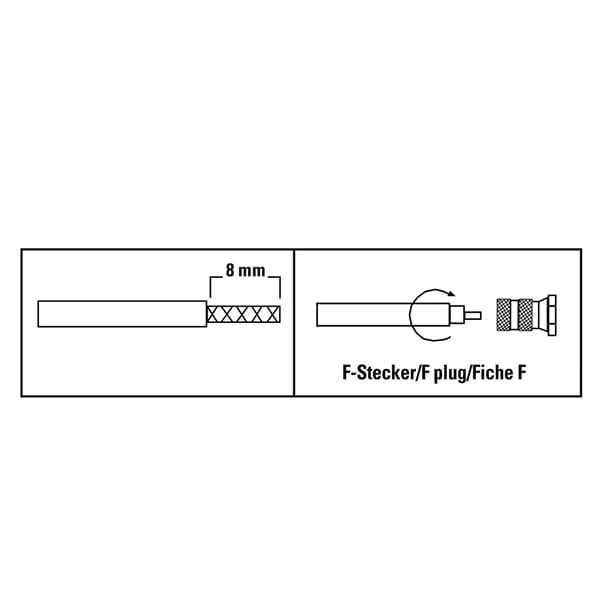 Conectori antena F-Plug HAMA 205204, 5.5mm, 2 bucati WALTI