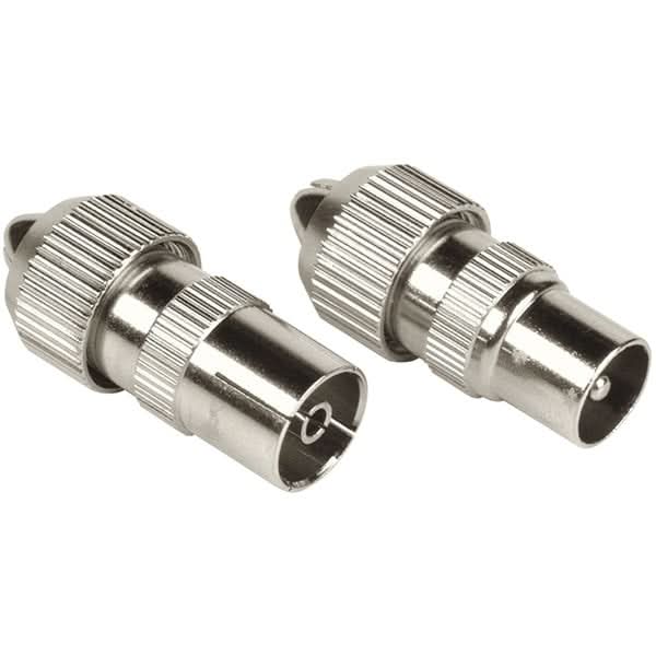 Conectori antena Coaxial Stecker - Priza HAMA 205211, metal, 2 bucati WALTI