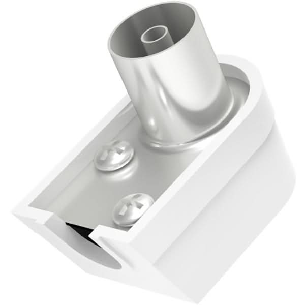 Mufa antena Coaxial Stecher HAMA 205216, 90 grade, alb WALTI