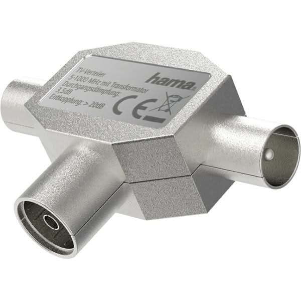 Splitter antena Coaxial HAMA 205236, argintiu WALTI