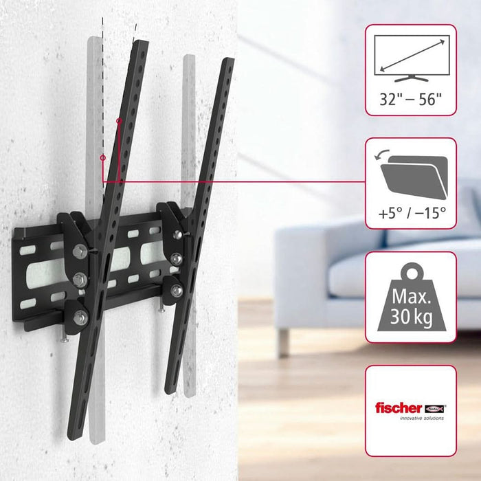 Suport TV perete HAMA 220808, reglabil, 32-75", 40kg, negru WALTI