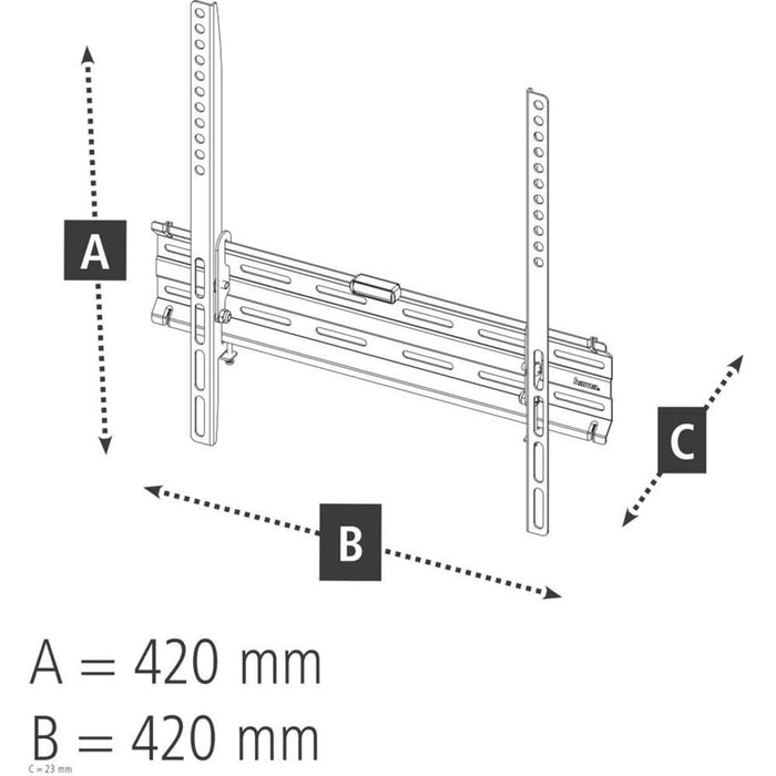 Suport TV perete HAMA 220809, fix, 32-65", 35kg, negru WALTI