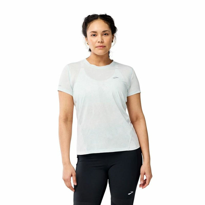 Tricou cu Mânecă Scurtă Bărbați Brooks Sprint Free Sleeve Alb Albastru deschis - WALTI WALTI