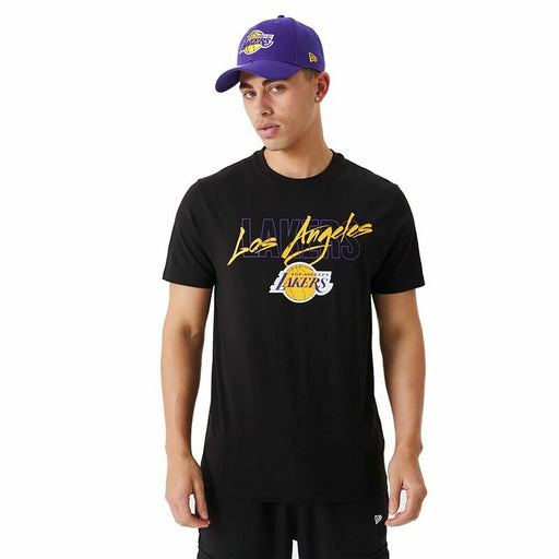 Tricou cu Mânecă Scurtă Bărbați New Era Script LA Lakers - WALTI WALTI