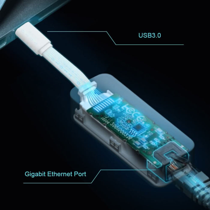 Adaptor Ethernet - USB 3.0 TP-LINK UE300C, Gigabit, alb - WALTI WALTI