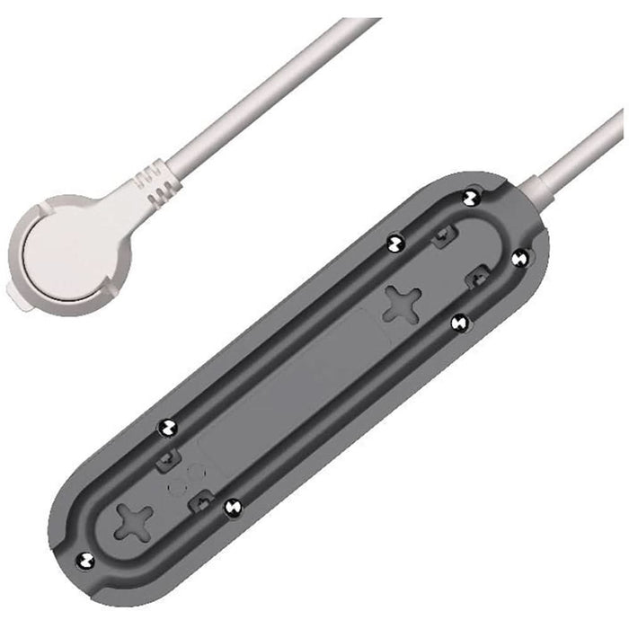 Prelungitor JACOBSEN, 3 prize Schuko, 5 m, 1.5 mm, alb/gri WALTI