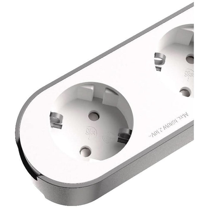 Prelungitor JACOBSEN, 6 prize Schuko, 1.5 m, 1.5 mm, cu 2 porturi USB, alb WALTI