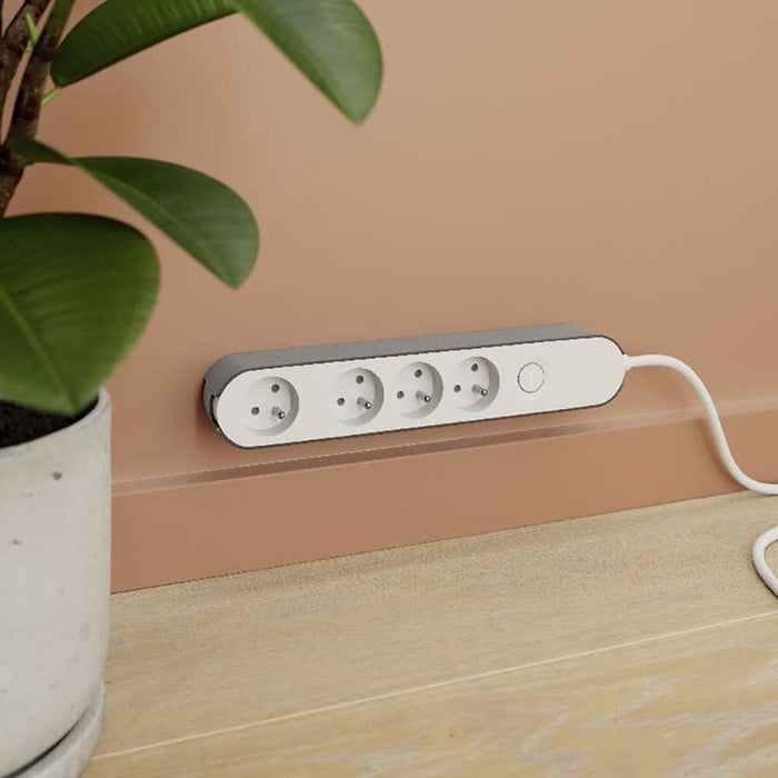 Prelungitor JACOBSEN, 6 prize Schuko, 1.5 m, 1.5 mm, cu 2 porturi USB, alb WALTI