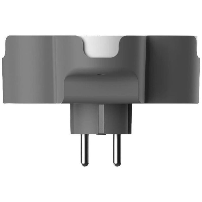 Adaptor priza Jacobsen, 3 prize, 16A, alb-gri WALTI