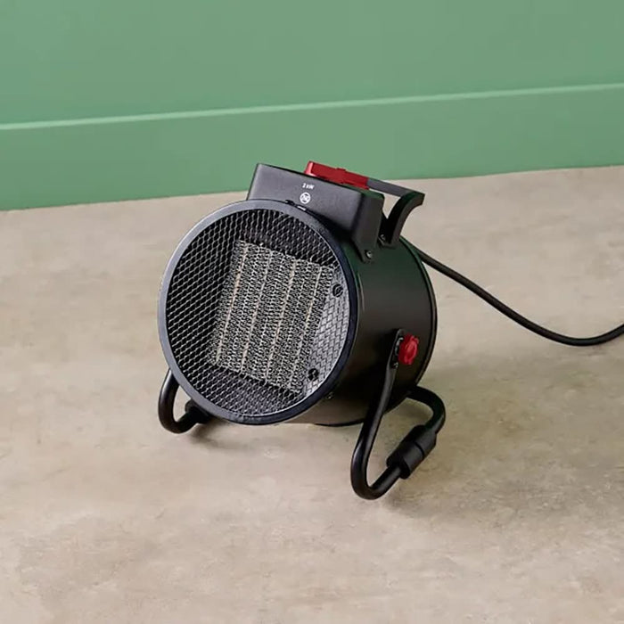 Aeroterma industriala cu ventilator PTC, 18 x 15.8 cm, 2000W, suprafata de incalzie 20m2, otel si plastic, negru WALTI
