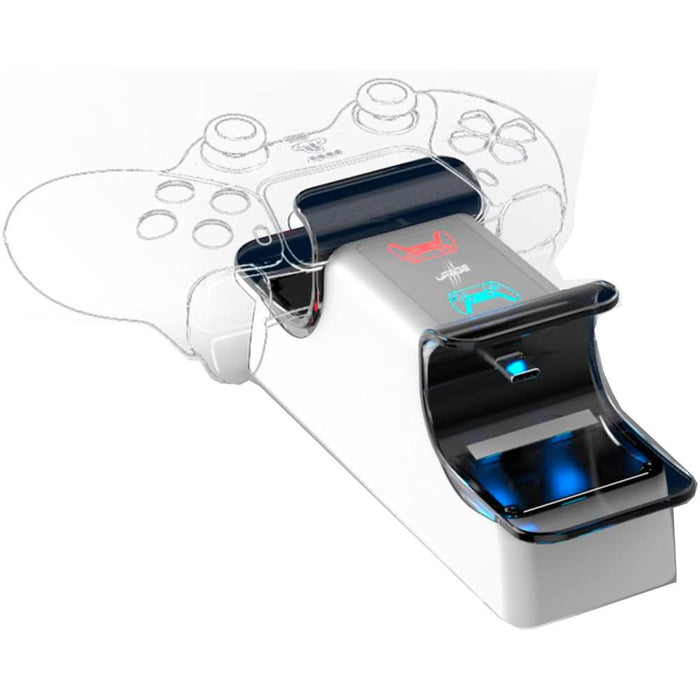 Statie de incarcare dubla HAMA uRage pentru controller PS5, alb WALTI