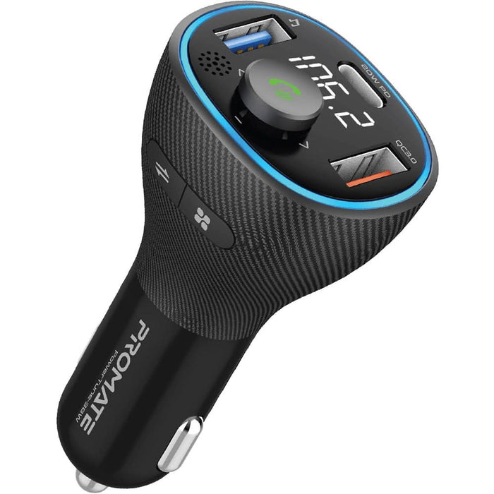 Modulator FM PROMATE PowerTune-38W, Bluetooth, USB, negru WALTI
