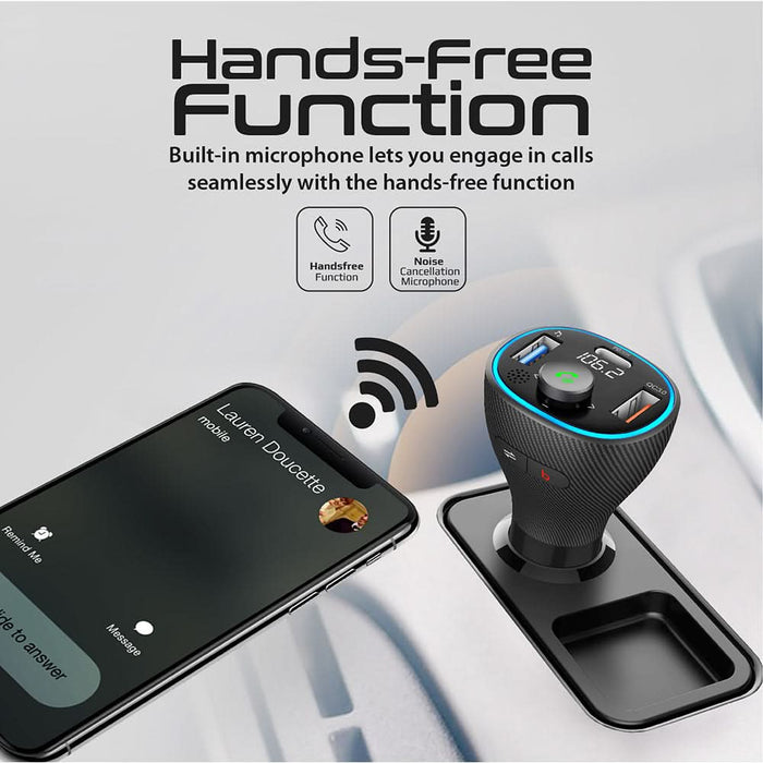 Modulator FM PROMATE PowerTune-38W, Bluetooth, USB, negru WALTI