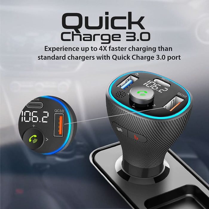 Modulator FM PROMATE PowerTune-38W, Bluetooth, USB, negru WALTI