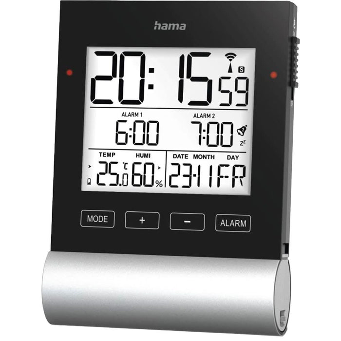 Ceas cu alarma HAMA 186416, DCF radio, negru - WALTI WALTI