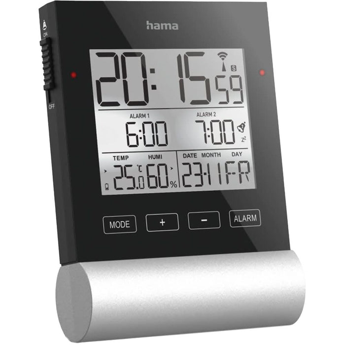 Ceas cu alarma HAMA 186416, DCF radio, negru - WALTI WALTI