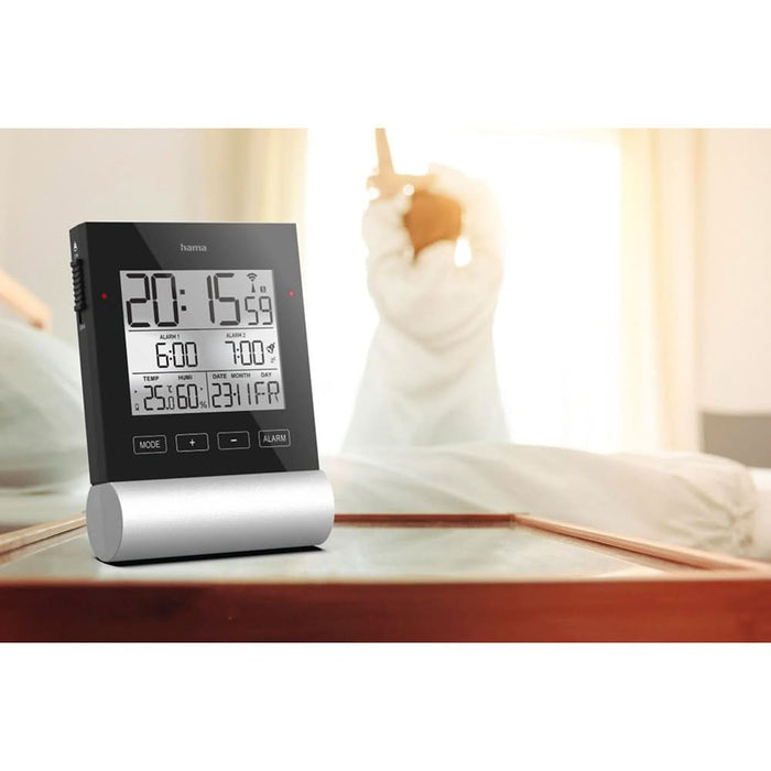 Ceas cu alarma HAMA 186416, DCF radio, negru - WALTI WALTI