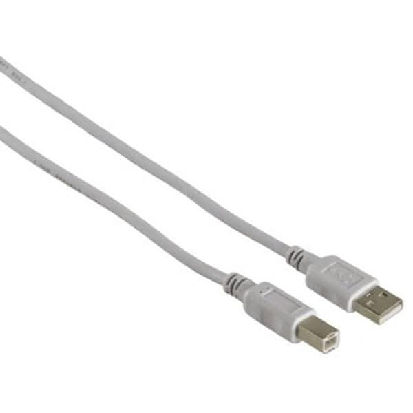 Cablu USB A - USB B HAMA 34694, 1.5m, alb WALTI