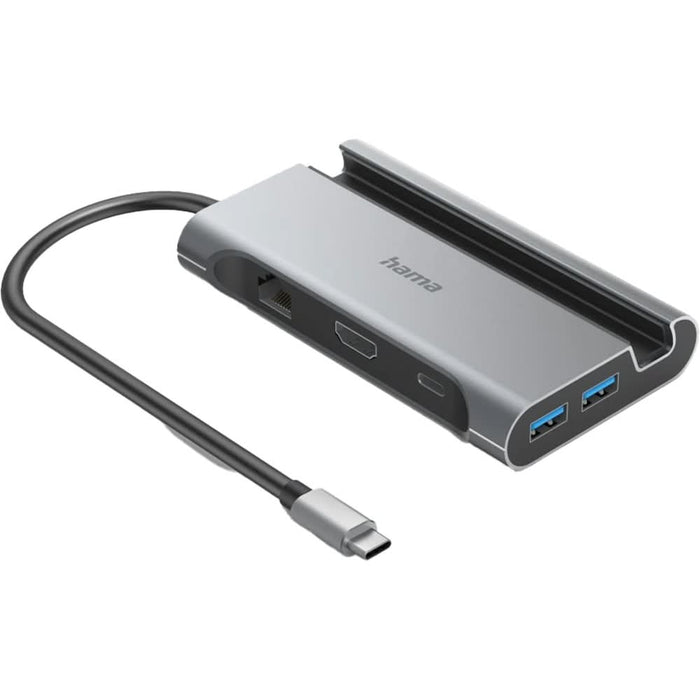 Hub USB Type-C HAMA 200143, USB 3.1, HDMI, Ethernet, gri - WALTI WALTI
