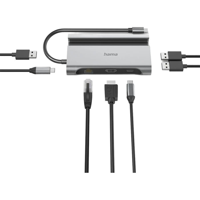 Hub USB Type-C HAMA 200143, USB 3.1, HDMI, Ethernet, gri - WALTI WALTI