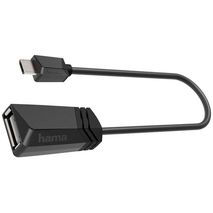 Cablu adaptor OTG USB A - micro USB B HAMA 200308, negru WALTI