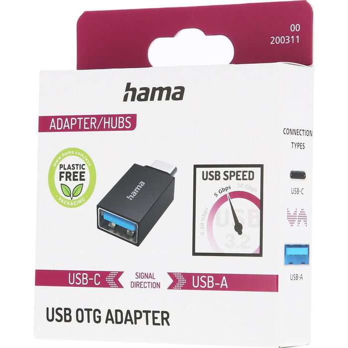 Adaptor USB OTG USB-C - USB A 3.2 Gen 1 HAMA 200311, negru WALTI