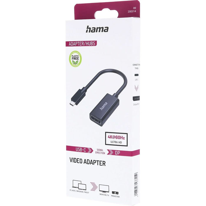 Adaptor USB-C - DisplayPort HAMA 200314, negru WALTI