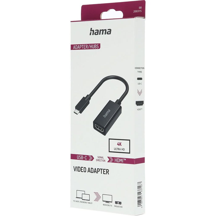 Adaptor USB-C - HDMI HAMA 200315, negru WALTI