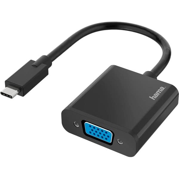 Adaptor USB-C - VGA HAMA 200317, negru WALTI