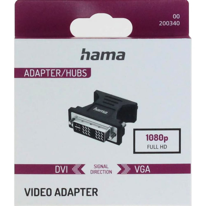 Adaptor DVI - VGA HAMA 200340, negru WALTI