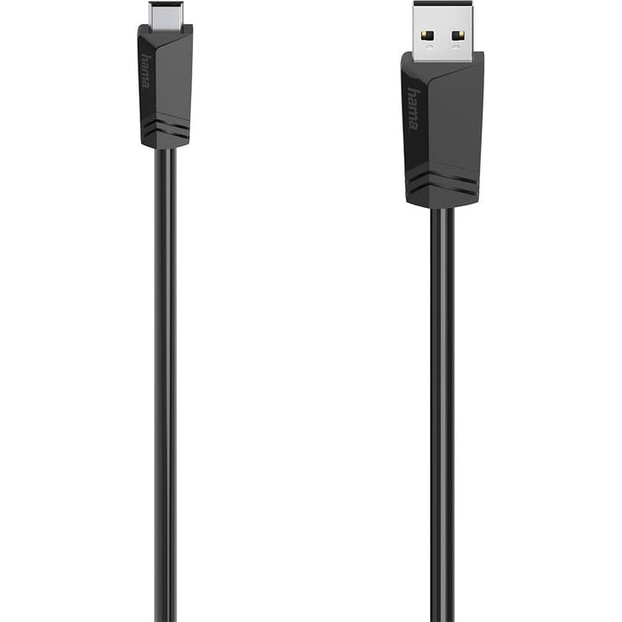 Cablu USB A - mini USB B HAMA 200606, 1.5m, negru WALTI