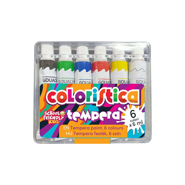 SCHOOL FRIENDLY COLORISTICA Acuarele Tempera 6 culori 140 g WALTI