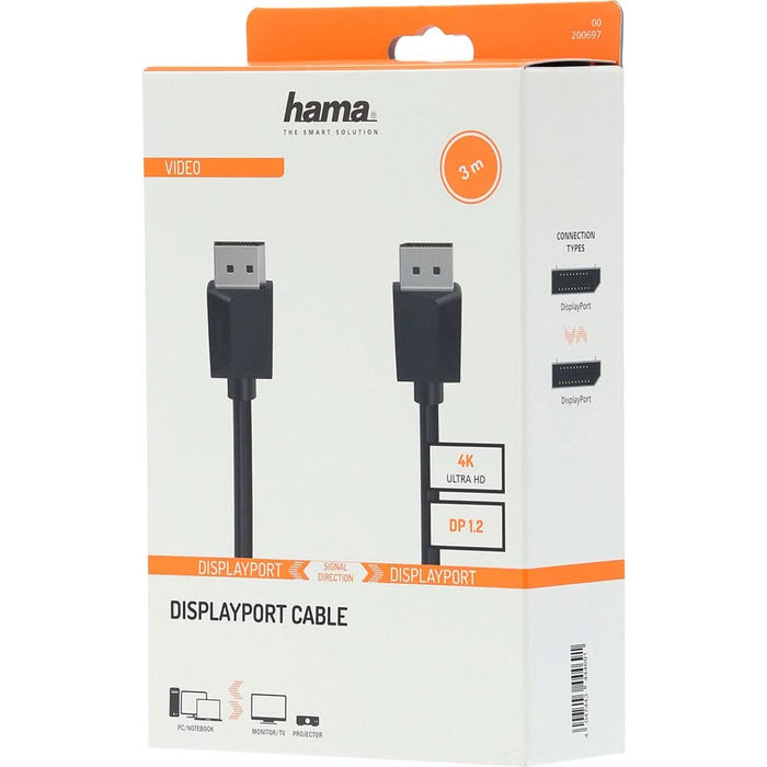 Cablu DisplayPort 1.2 HAMA 200697, 3m, negru WALTI