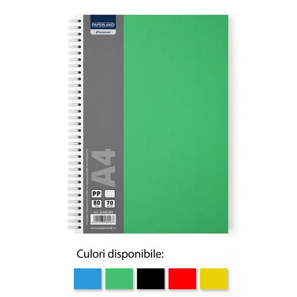 PAPERLAND Caiet Matematica A4 80 file 5 bucati WALTI